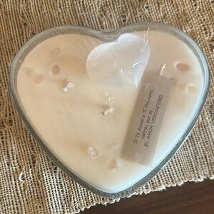 Heart-Shaped Cream Candle